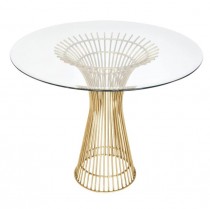 SIDE TABLE-Platner Inspired |Gold |Glass Top