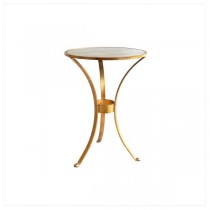 TABLE-SIDE-BRIGHT GOLD-ROUND T