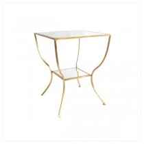 TABLE-SIDE-SQUARE-2 TIER-GOLD