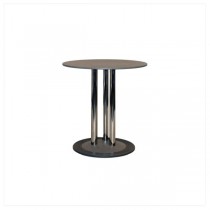 TABLE-SIDE-SILVER TOP-CHROME B