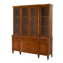 CHINA CABINET-WALNUT-4 GLASS D