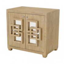 CABINET-2 DOOR-LIMED OAK-MIRRO