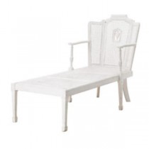 White Chaise-Wood/Cane