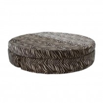 OTTOMAN- Round/Zebra Print