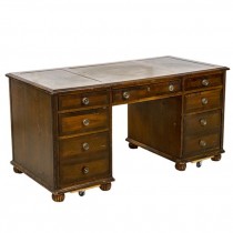 DESK-29X60-BROWN LEATHER TOP