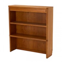 HUTCH-DESK-LT OAK-2 SHELF W/LI