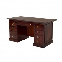 DESK-DBL PED-MAH-9 DRW-MODESTY