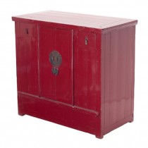 CABINET-RED LACQUARED-2DOOR