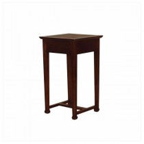 TABLE-END-14SQ-DK WD-STRAW TOP