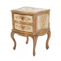 TABLE-END FLORENTINE GOLD&WHIT