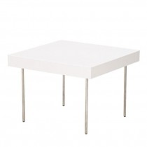 End Table-SQ. Wht Lacquer