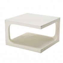 End Table-Wht Lacquer Cut out