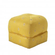 OTTOMAN-18SQ-YELLOW PUFF