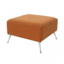 OTTOMAN-ORANGE BOUCLE