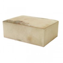 OTTOMAN-PONY HIDE-BEIGE