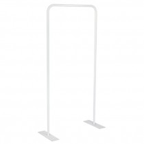 CLOTHING RACK-WHITE METAL BAR