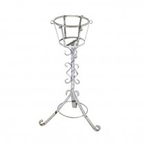 PLANT STAND-White Painted Metal