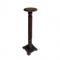 PEDESTAL-48" CARVED MAHOGANY