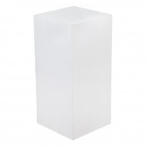 PEDESTAL- 14"SQ x 30"H Matte White Laminate