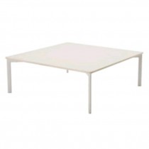 TABLE-COFFEE-WHITE TOP-WHT MET