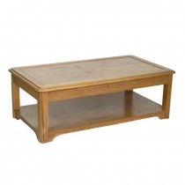 TABLE-COFFEE-OAK VENEER-UNDERSHELF