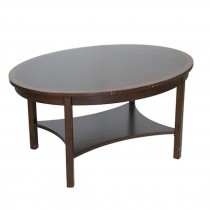 Coffee Table-Oval-Lighter Stain on Edge