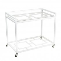 CART-WHITE-2 GLASS SHELVES