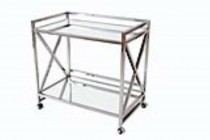 bar cart chrome Xsides with wh