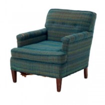 CHAIR-CLUB-BLUE PLAID