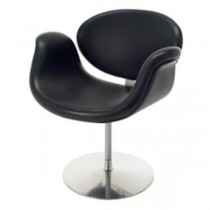 CHAIR-CLUB-BLK TULIP