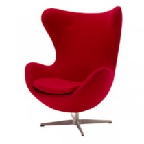 EGG CHAIR-CLUB-RED FABRIC