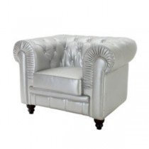 CHAIR-CLUB-SILVER CHESTERFIELD