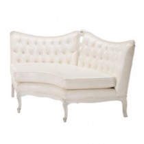 CHAIR-CORNER-TUFTED-WHT VINYL