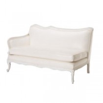 CHAISE-LAF-WHT VINYL-WD FRAME