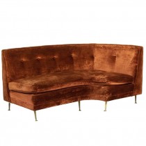 SOFA-SECT-CORNER-ORANGE VELVET