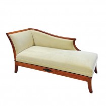 CHAISE-BIEDERMEIR W/BEIGE&WHIT