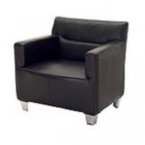 CHAIR-CLUB-BLK LEATHER