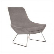 CHAIR-GRAY NUBBY-WIRE BASE