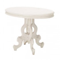 TABLE-OVAL PEDESTAL WHT