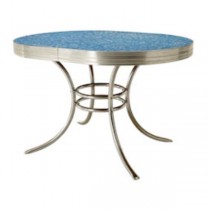 TABLE-DINING-BLUE/CHROME-50'S