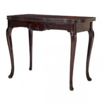 TABLE-CONSOLE-BURLED TOP W/WAL