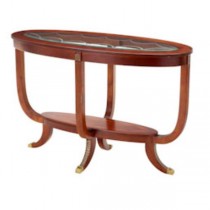 TABLE-CONSOLE-OVAL-GLASS TOP