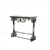 TABLE-CONSOLE-MARBLE W/ SCROLL