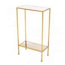 TABLE-CONSOLE-GOLD-2 TIER-THIN