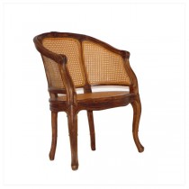 CHAIR-ARM-CANE BARREL-WALNUT F