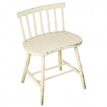 CHAIR-SIDE-Distressed White Wood