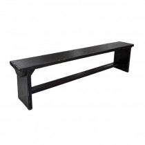 BENCH-DARK DISTRESSED WOOD
