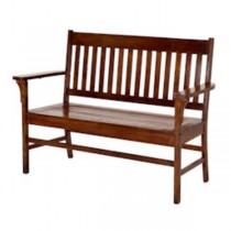 BENCH-ARMS-BANK OF ENG-MED OAK