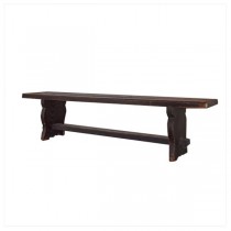 BENCH-PLAIN DK WOOD TRESTLE