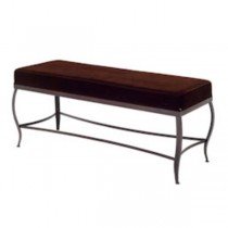 BENCH-48X18X21-IRON-BROWN VELV